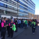 Team waiting for bus to Tivoli Garden for Opening Ceremony.